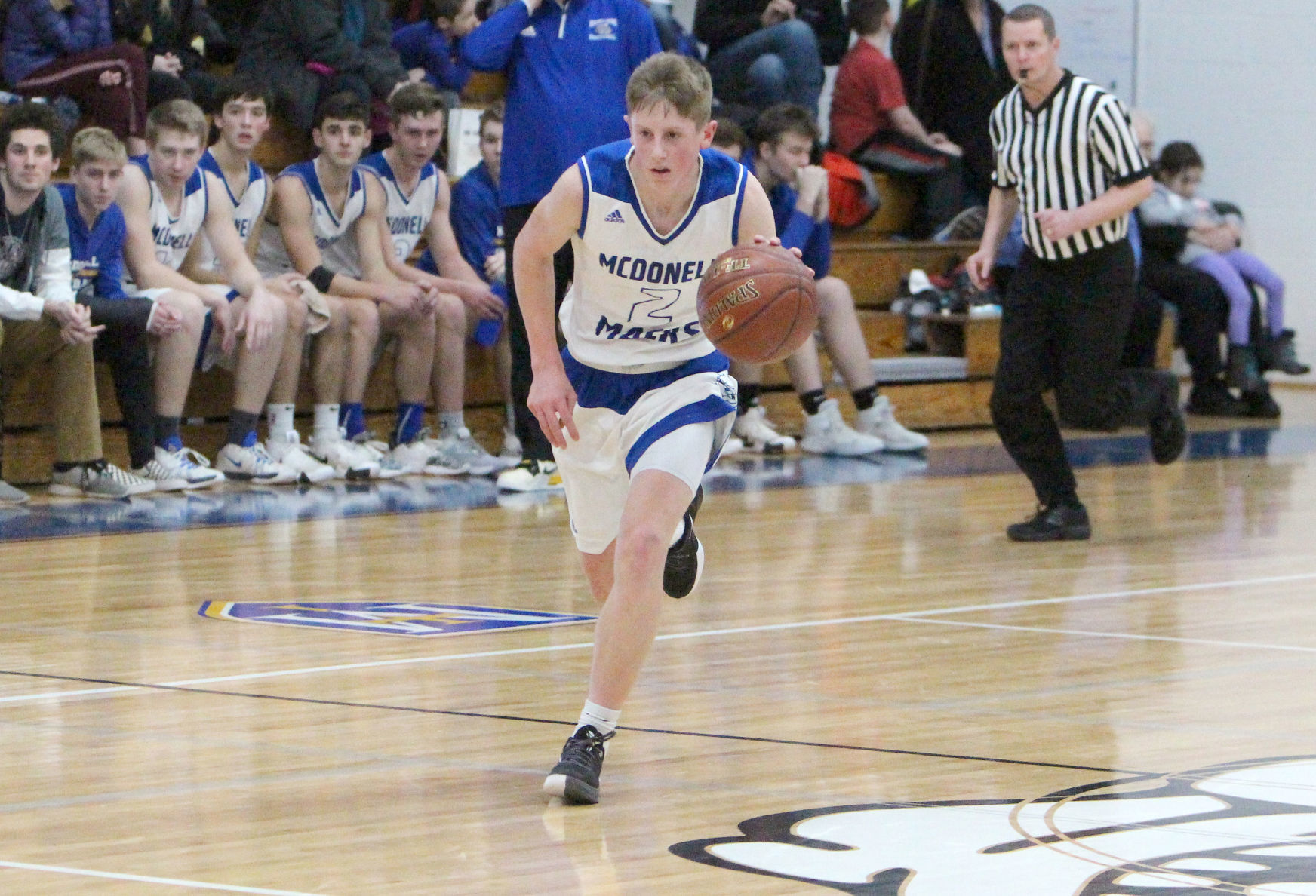 Alma Center Lincoln at McDonell boys basketball 1-18-20
